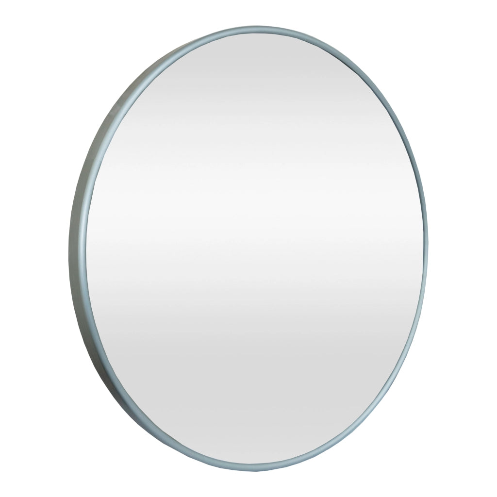 Specchio da Parete Ordona Rotondo Ø 40 cm Grigio Grafite [en.casa]