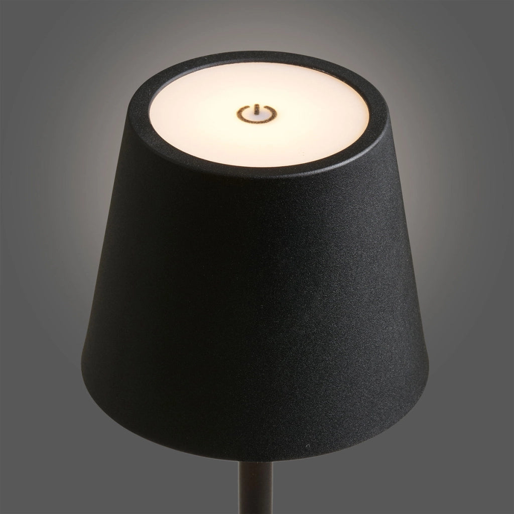 Lampada da Tavolo Bradford, Nero, Metallo, 10x10x37 cm