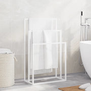 Portasciugamani da Pavimento Bianco 48x24x79cm in Ferro cod mxl 52912