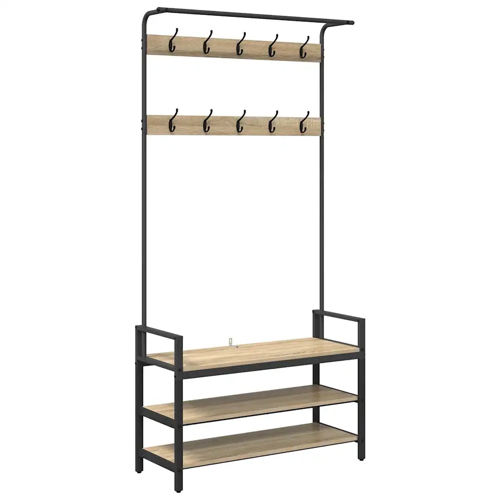Appendiabiti Rovere Sonoma 95 x 34 x 184 cm Legno multistrato 879960