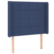 Testiera | Testata ad Orecchio Blu 93x16x118/128 cm in Tessuto
