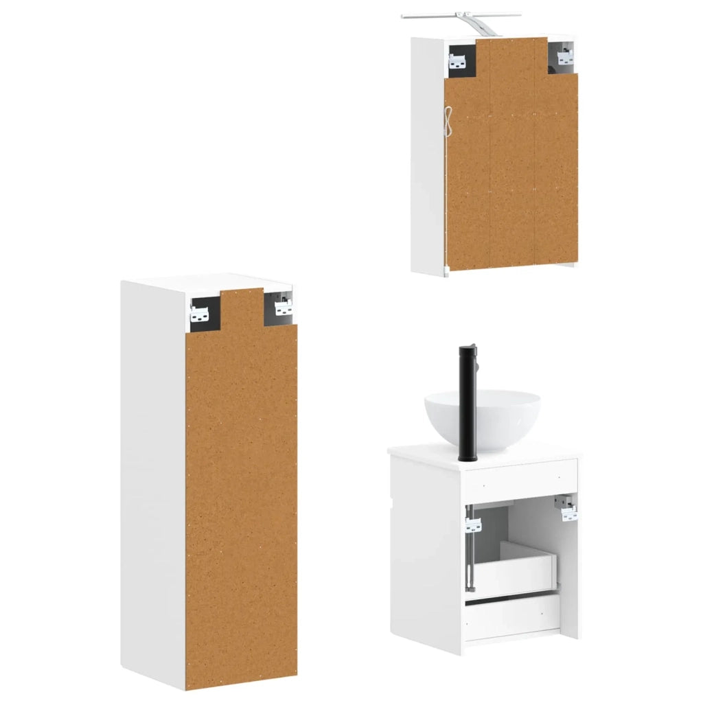 Set di mobili per il bagno 4 pcs Bianco 3407463