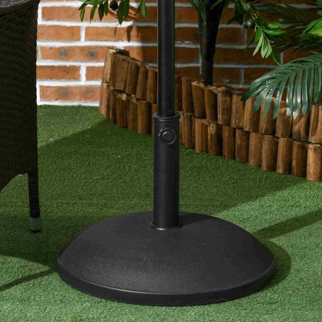 Base per parasole in cemento ¨C zephmum ¨C 25 kg ? 49 x 37 cm nero