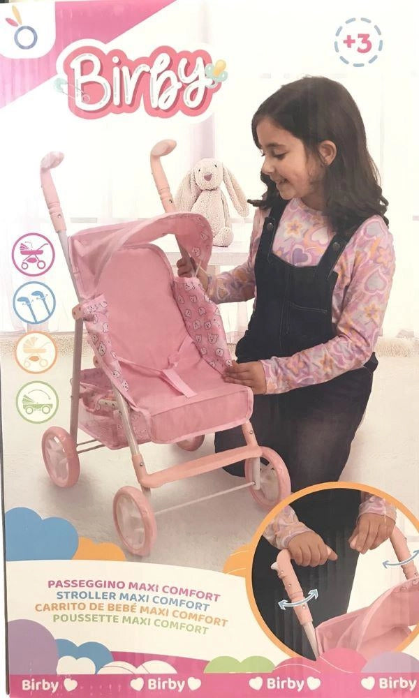 Bambola-Birby passeggino maxi comfort-Hungary Toy-Eta3+