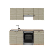 Cucina componibile Fame-Line Pannello in quercia/Rovere dorato 200 cm, PL Rovere Vicco