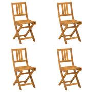Sedie Bistro da Giardino 4 pz | Sedie da Esterno Naturale 40 x 42 x 85 cm