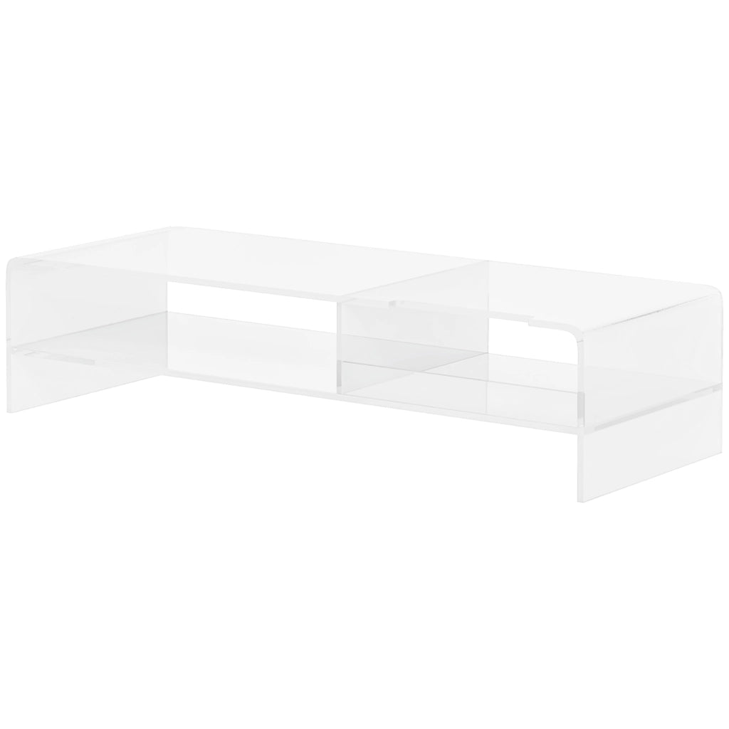 Supporto Monitor con Tastiera ¨C Minimal ¨C Acrilico Trasparente 50.8x19x12cm