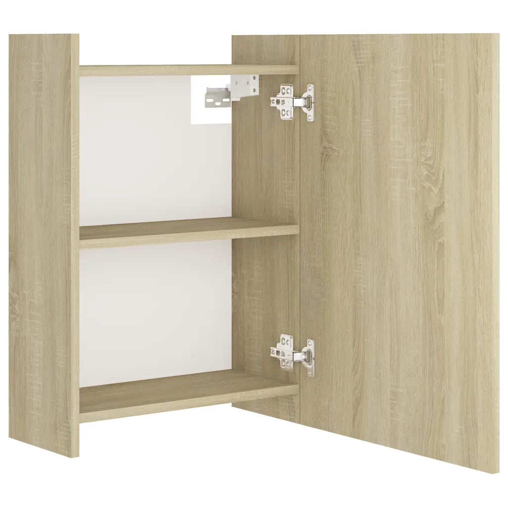Mobile bagno con specchio-Armadietto a Specchio da Bagno-Mobile bagno con specchio Rovere Sonoma 62,5x20,5x64Multistrato