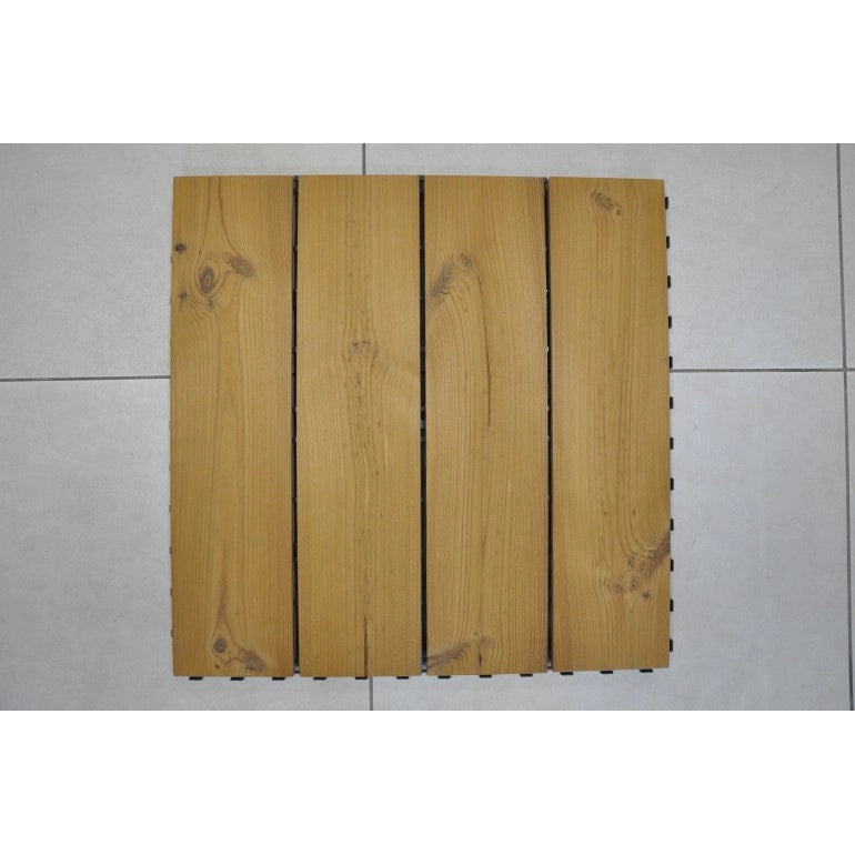 Smartdeck Piastrella ad incastro Modulare In Pino Scandinavo THERMOWOOD 60 x 60 CM spessore 2.5cm Equivalente a 0.36 m2