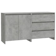 Buffet credenza cassettiera armadio mobile contenitore organizer per cucina soggiorno salotti set da 2 legno ingegnerizzato grigio 02_0036878
