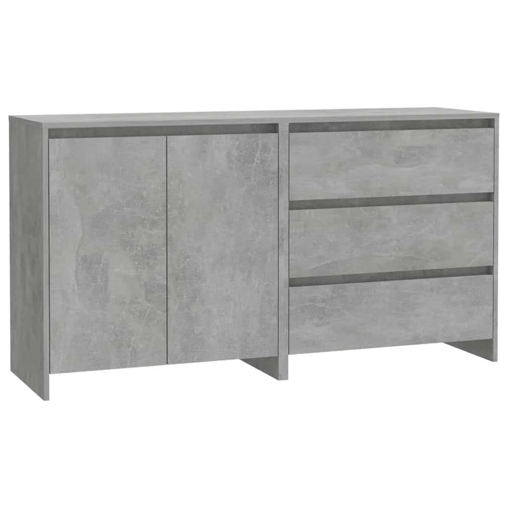 Buffet credenza cassettiera armadio mobile contenitore organizer per cucina soggiorno salotti set da 2 legno ingegnerizzato grigio 02_0036878