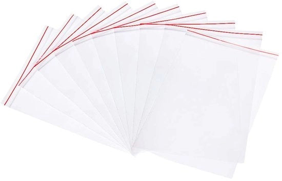 Sacchetti di plastica trasparenti - 100 pezzi - Borse riutilizzabili con chiusura a zip - Dimensioni 19x13cm - Pochette di cellofaan OPP