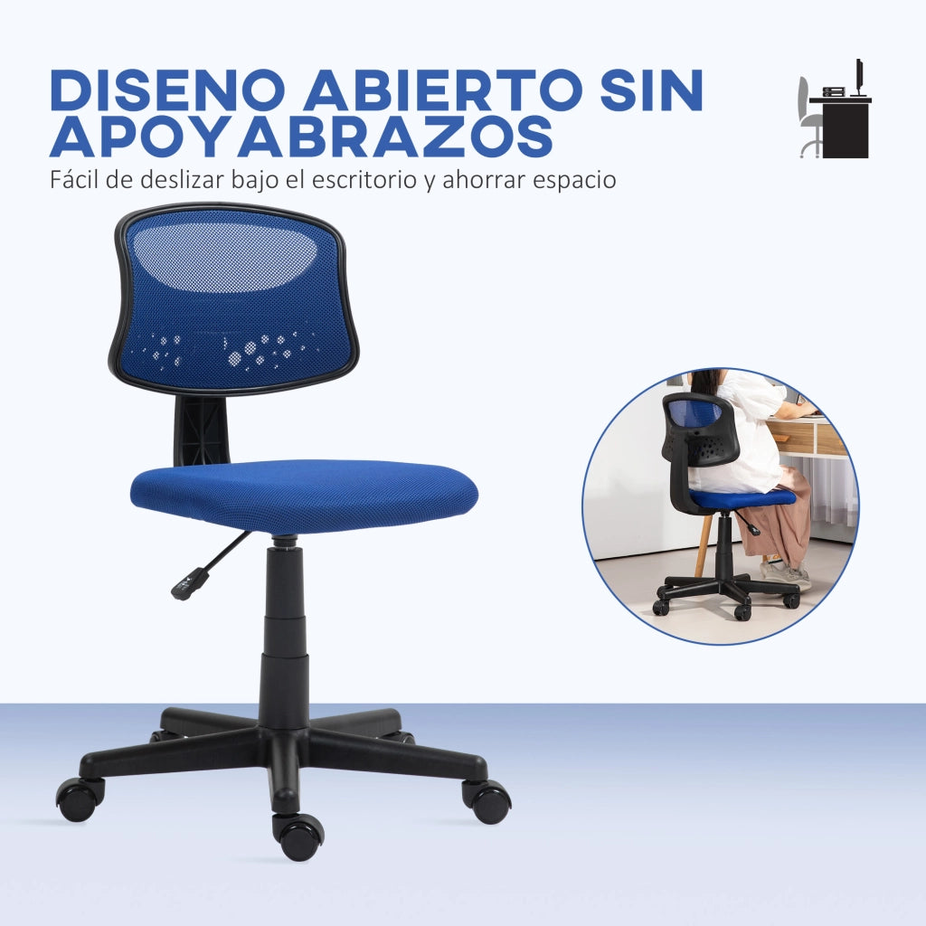 Sedia da Ufficio Girevole ¨C Xylo ¨C Schienale a Rete Traspirante, Blu, Altezza Regolabile