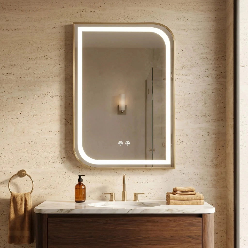 Specchio Led Zone 80x60 Gold
