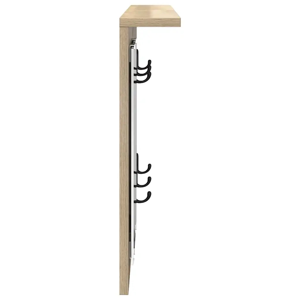 Appendiabiti a muro con specchio rovere sonoma 85 x 10 x 45 cm CFW8892984
