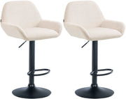 Set di 2 sgabelli da bar Braga velluto nero 3