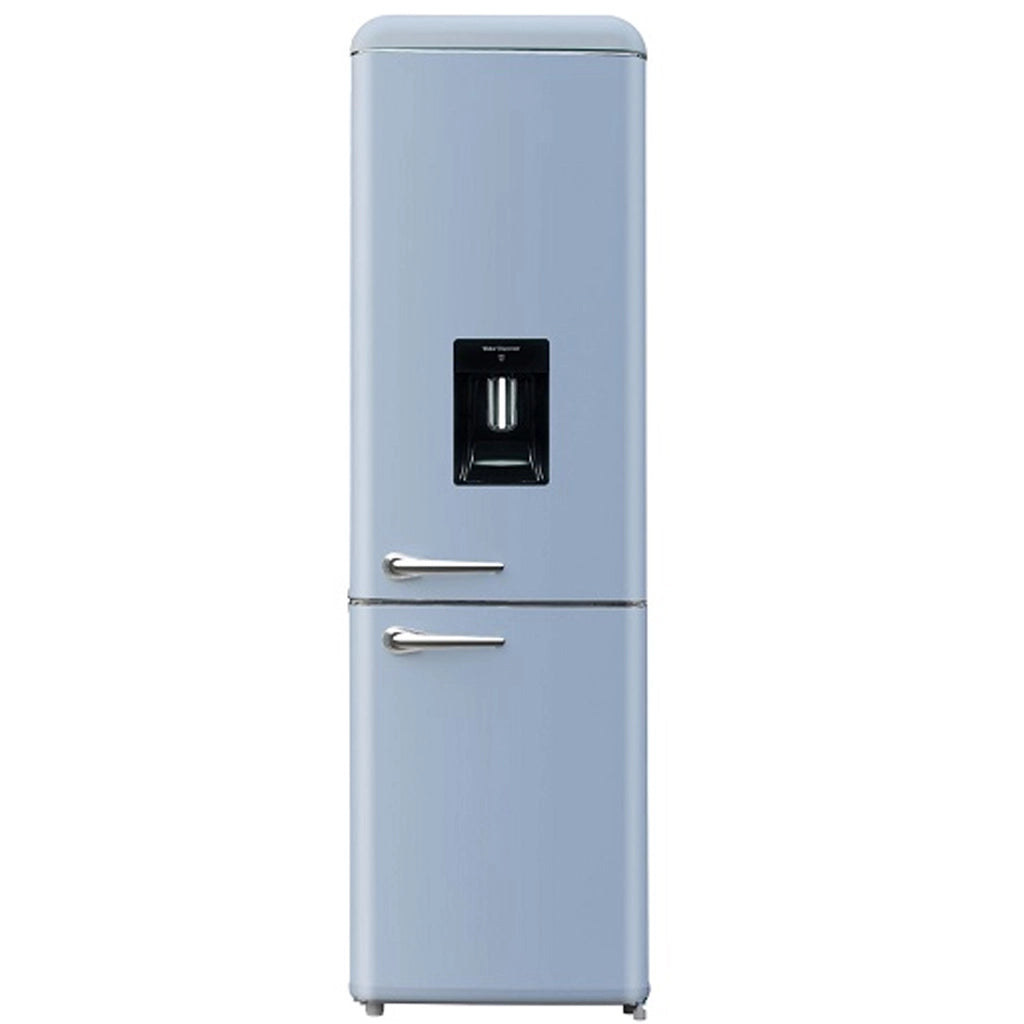 Frigorifero Combinato Vintage Doppia Porta 247Lt Light Blu con dispenser d'acqua
