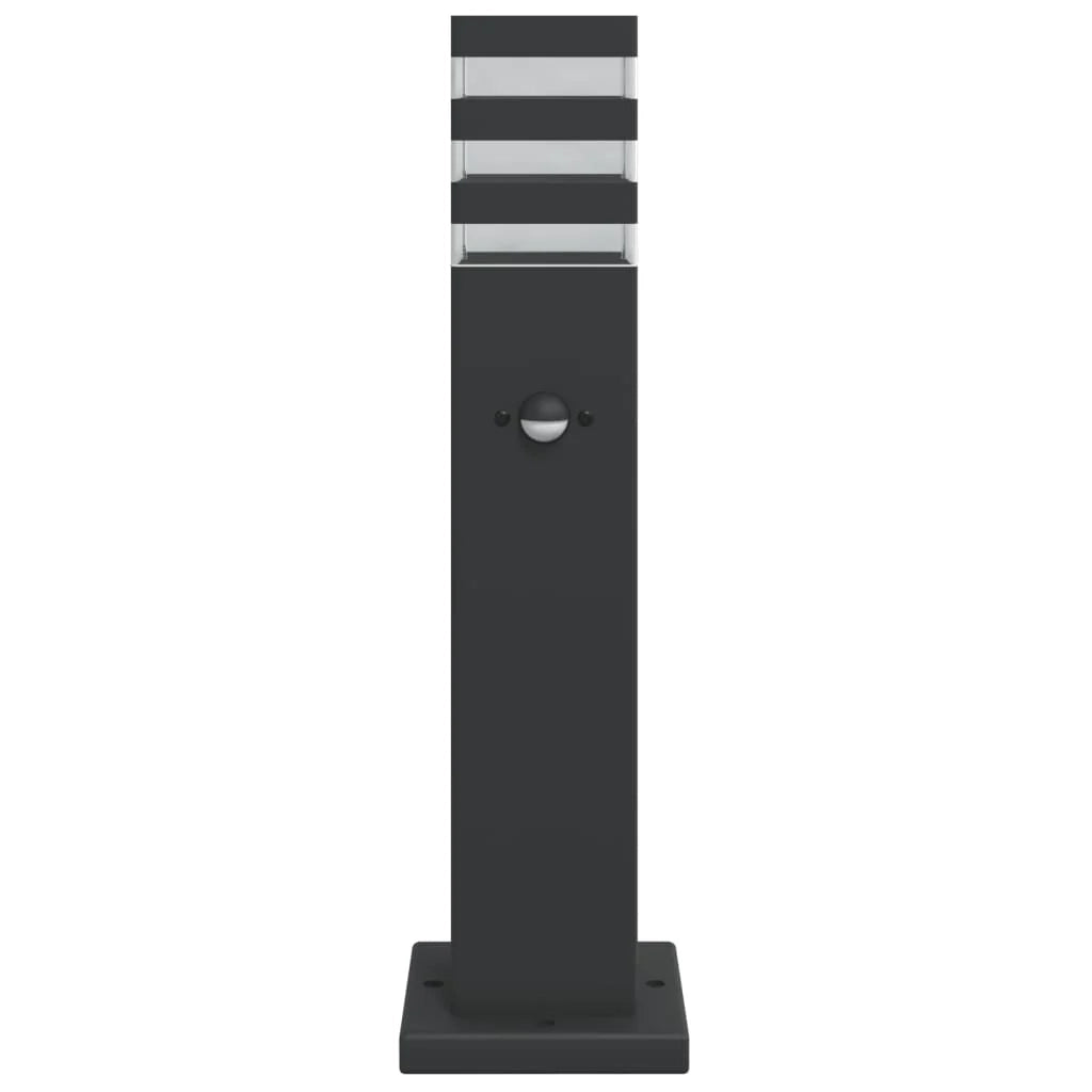 Lampade da terra per esterni con sensore 3 pezzi 50 cm alluminio nero 02_0042565