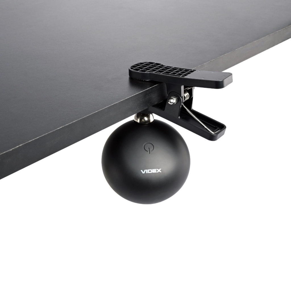 Lampada da scrivania/clamp ricaricabile 3W 300lm nera Videx