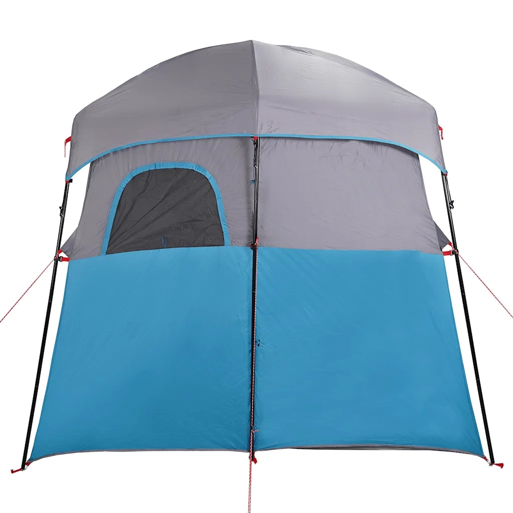 vidaXL Tenda da Doccia per 2 Persone Blu Impermeabile