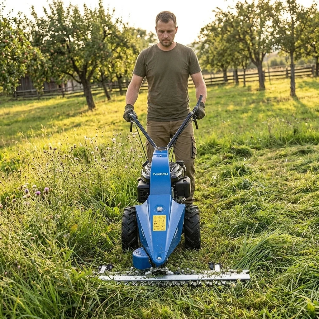 Falciatrice a Barra Benzina 3HP 87cm Taglia Erba Altezza Regolabile
