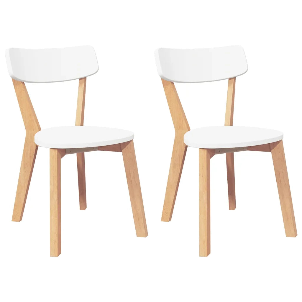 Sedie da Pranzo 2 pz in Legno Massello di Hevea 4102434