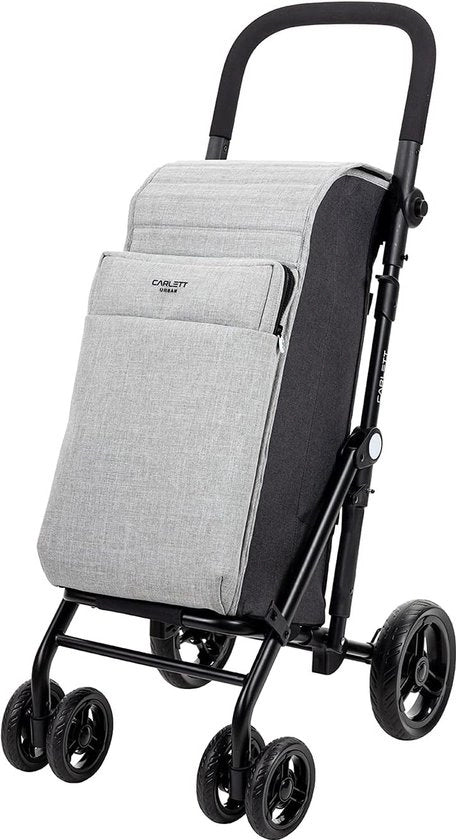 Carrello per spesa con ruote - Ripiegabile - Tasca per spesa rimovibile - Carrello per spesa portatile