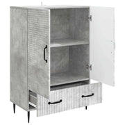 Credenza | Madia | Buffet da pranzo | Armadio da pranzo Grigio Cemento 66 x 34,5 x 95 cm Legno ingegnerizzato