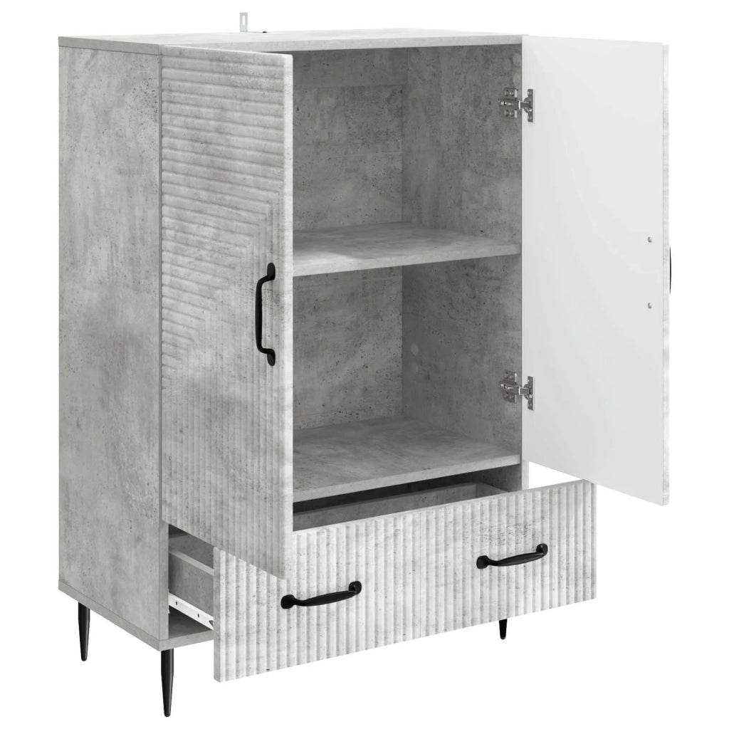 Credenza | Madia | Buffet da pranzo | Armadio da pranzo Grigio Cemento 66 x 34,5 x 95 cm Legno ingegnerizzato
