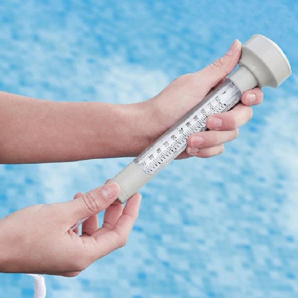 Trade Shop - Termometro Galleggiante Per Piscina In Abs Temperatura Acqua Con Cordicella 58072 -