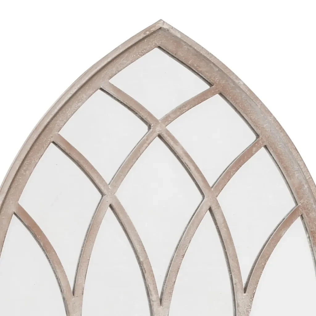 Specchio da Giardino-Specchio Decorativo-Specchio Esterno Sabbia 100x45 cm in Ferro per Uso Esterno 304293