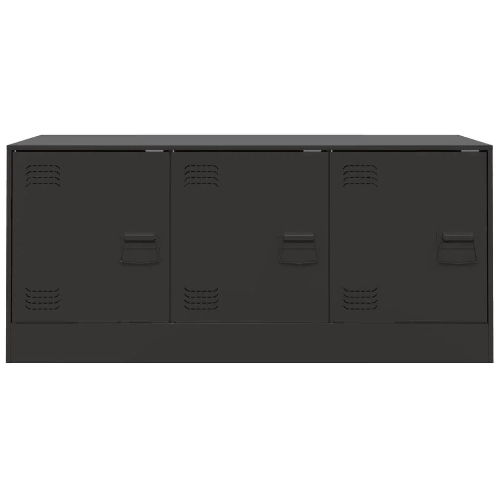 Mobile TV multimediale mensola TV credenza TV per sala da pranzo soggiorno camera da letto 99 x 39 x 44 cm acciaio nero 02_0026370