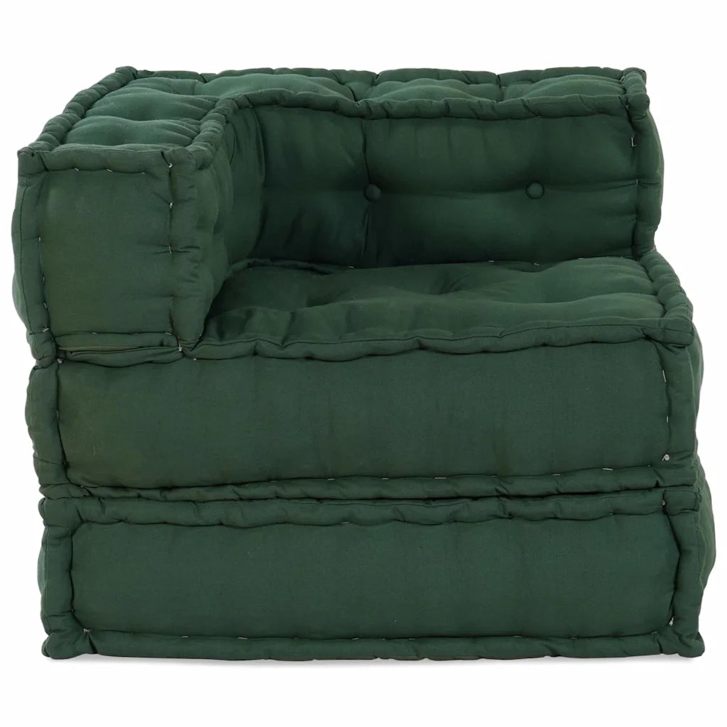 vidaXL Pouf Modulare Verde 70x70x54 in Tessuto
