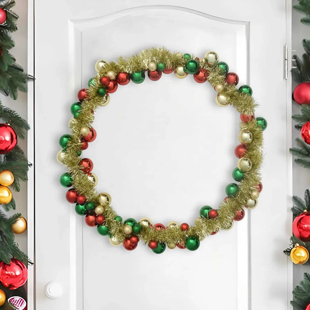 Ghirlanda di Palline di Natale-Decorazioni natalizie Multicolore 186 cm Polistirolo