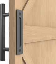 Maniglia di apertura porta 310 mm - Maniglia a doppia faccia - Nero - Resistente alla ruggine - Acciaio di alta qualità a carbonio - Presa comoda - Maniglia di apertura porta