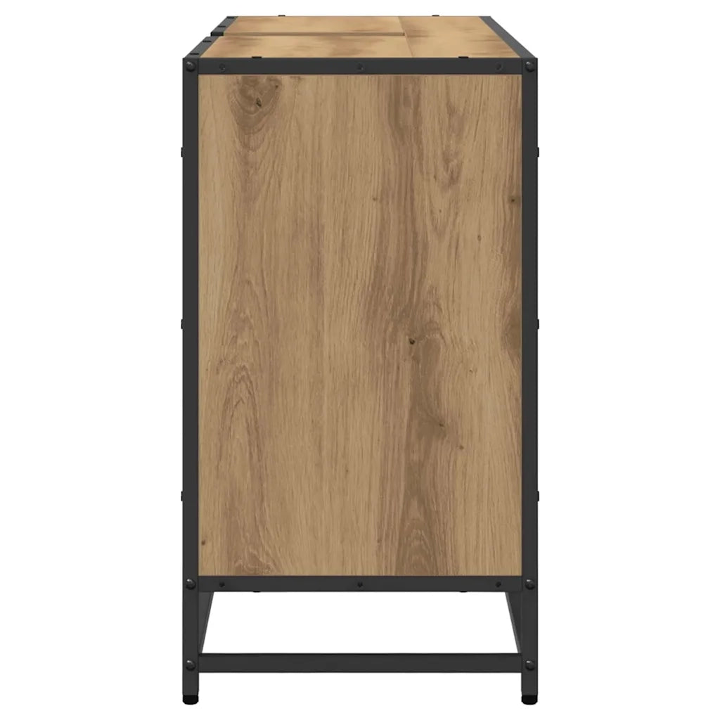 Mobile da Bagno con porta Rovere artigianale 90 x 33 x 60 cm 883618