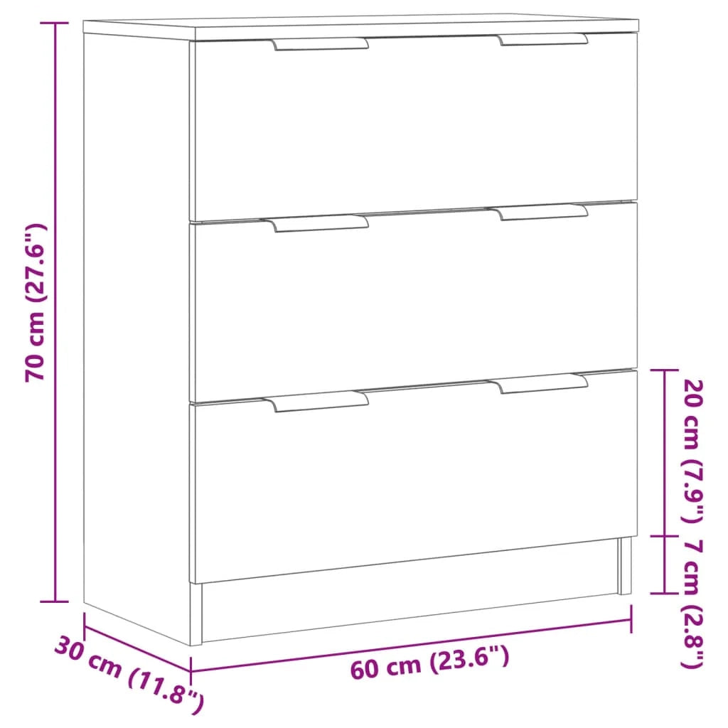 Buffet credenza cassettiera armadio mobile contenitore organizer cucina soggiorno salotto legno vecchio 60 x 30 x 70 cm legno ingegnerizzato marrone 02_0036602