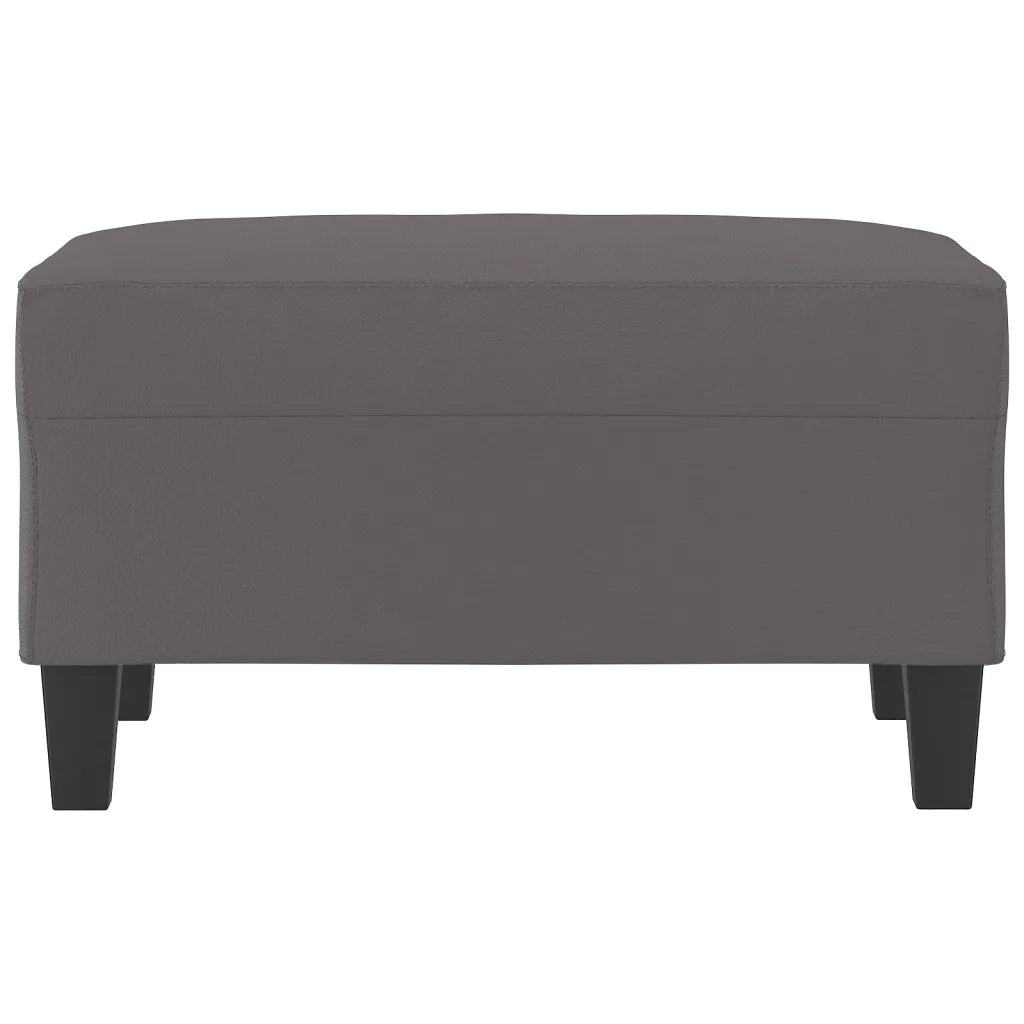 Poggiapiedi Grigio 70x55x41 cm in Similpelle 349358