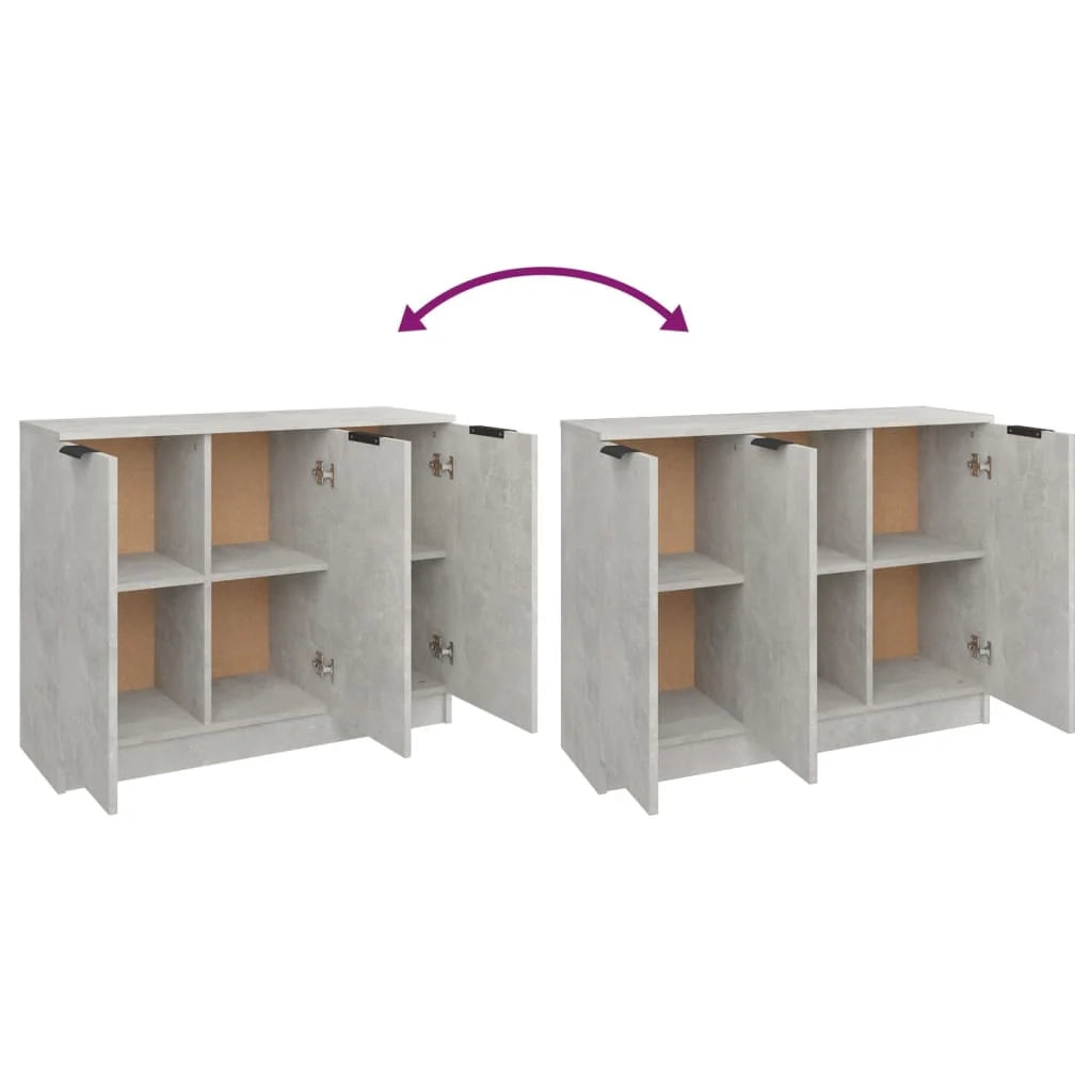 Buffet credenza cassettiera armadio mobile contenitore organizer per cucina soggiorno salotto 90,5 x 30 x 70 cm legno ingegnerizzato grigio 02_0032113
