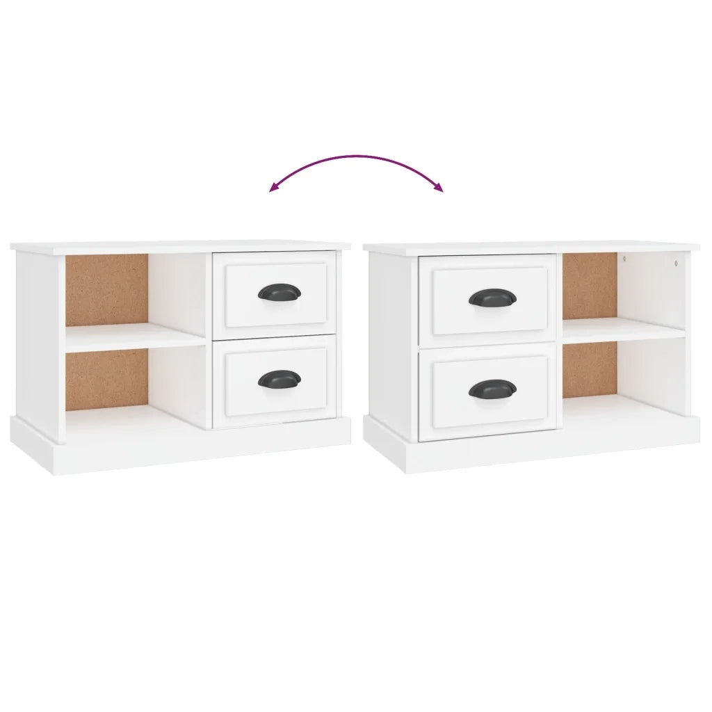 Mobile Porta TV Bianco 73x35,5x47,5 cm in Legno Multistrato 816168