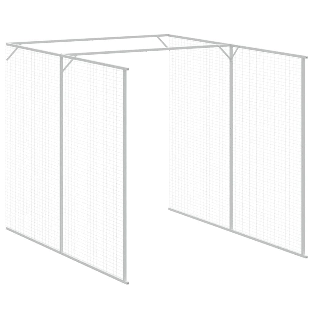 Cuccia per cani con recinto chiaro 165 x 863 x 181 cm grigio 02_0043500