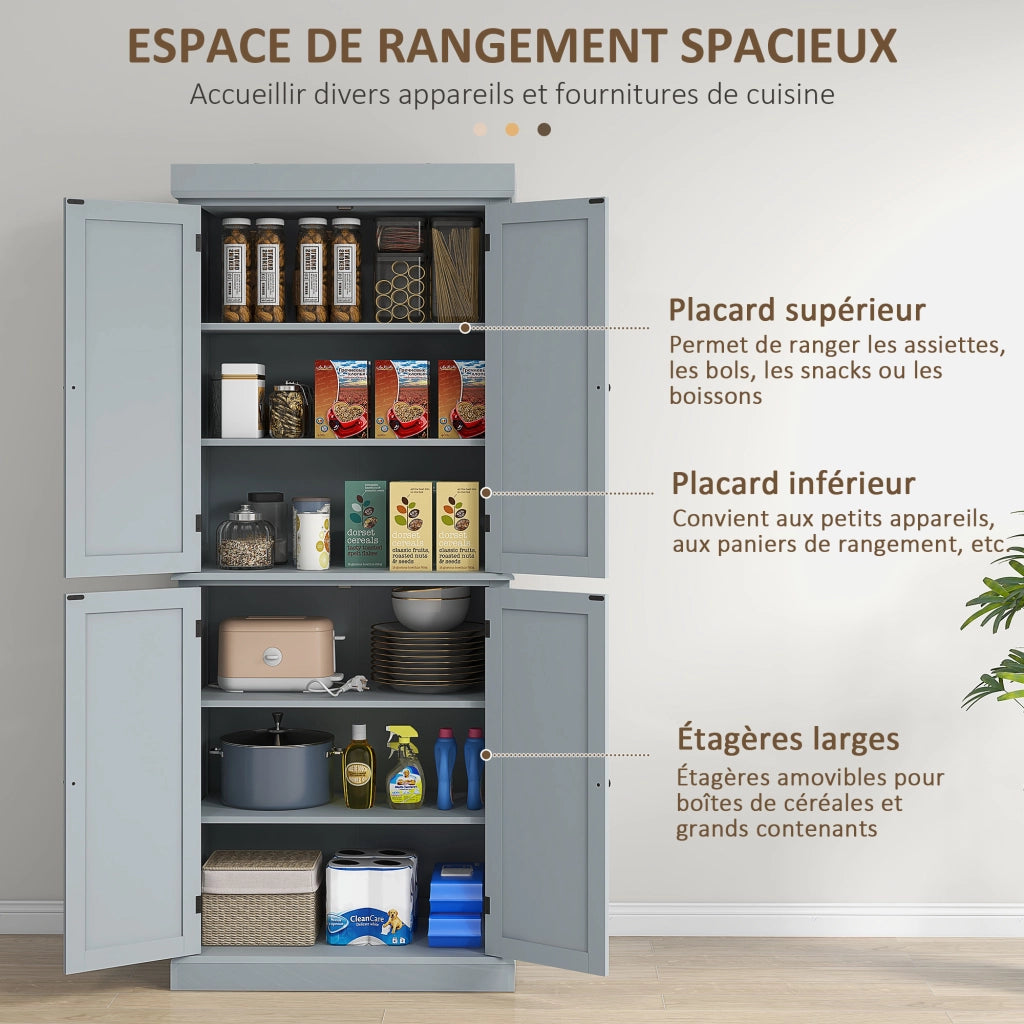 Armadio Cucina Moderno ¨C Zephmum ¨C 76x40,5x184cm Grigio