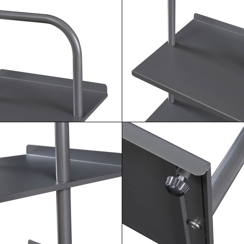 Scaffale Portascarpe Poytya Scarpiera a 5 Livelli 119 x 34 x 32 cm - Antracite [en.casa]