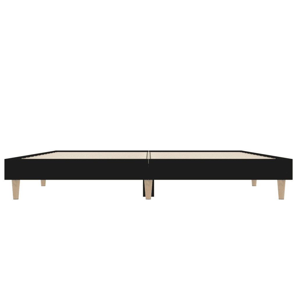Giroletto-Struttura Letto Nero 140x190 cm in Legno Multistrato 852229