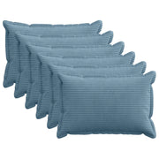 Federa 6 pz HOUTEN Blu 40 x 60 cm corduroy 917519