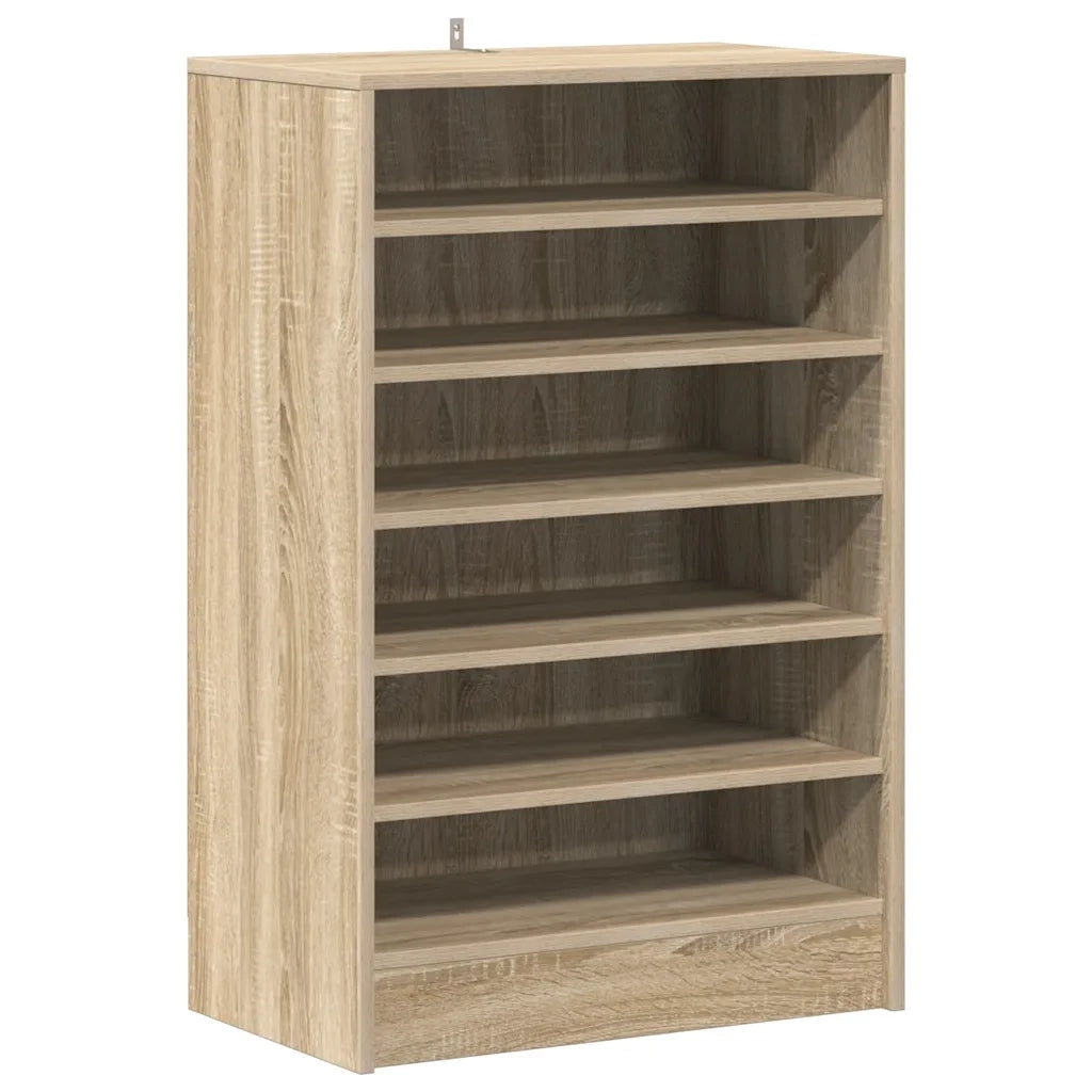 Scarpiera-Scaffale per scarpe Rovere Sonoma 60x35x92 cm in Truciolato 230203