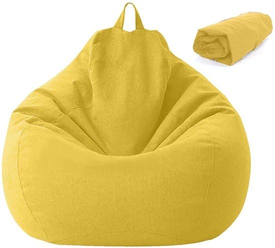 Zaino a forma di palla per bambini e adulti - Palla a forma di fagiolo gialla 100 x 120 cm