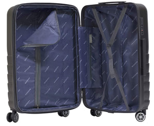 Trolley Valigia Media Rigida in ABS 4 Ruote TSA Ravizzoni Titanio Grigio