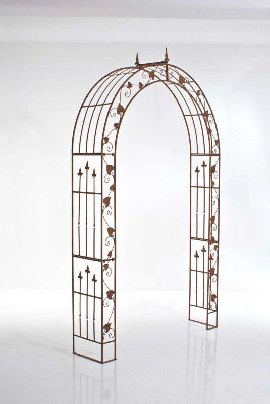 Arco da Giardino Emma in Metallo Verniciato a Polvere antico marrone