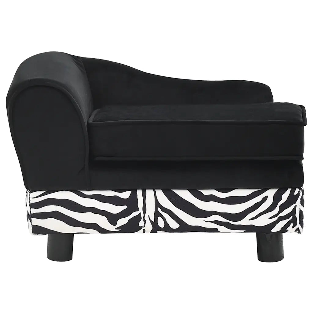 Divano per Cani Nero 57x34x36 cm in Peluche 170939